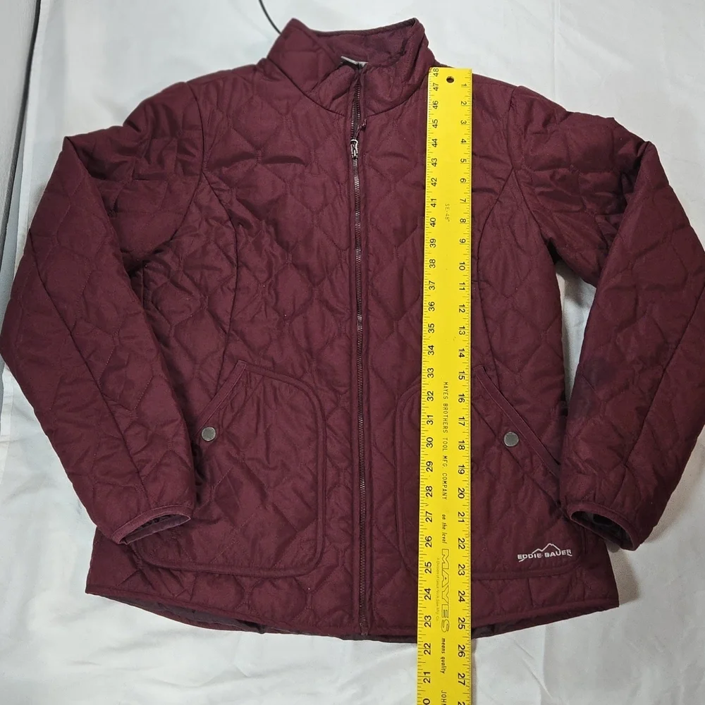 Eddie Bauer Maroon Quilted Puffer Jacket
